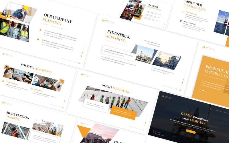 Gasol Company Powerpoint Template #190251 - TemplateMonster