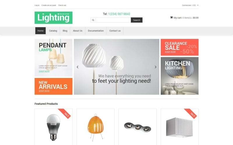 免费室内设计响应 Shopify 主题