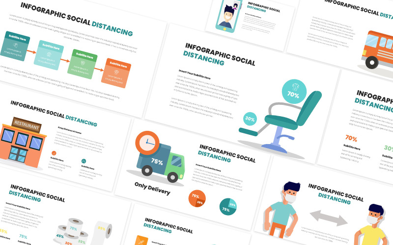 Social Distancing Infrographic Google Slides Template