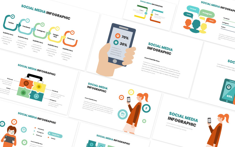 Social Media Infographic Powerpoint Template