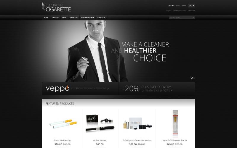 Zdarma téma Shopify responzivní na tabák