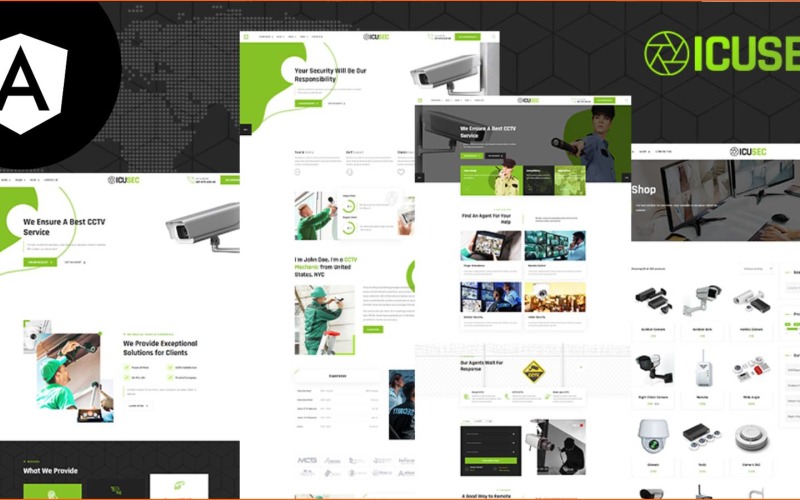 Icusec Security Camera Accessories Shop Plantilla Angular JS