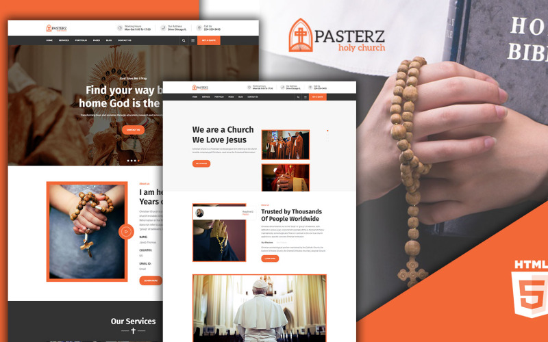 Pasterz – Egyházi HTML5-sablon