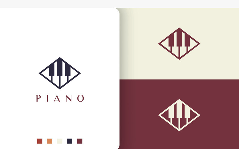 Piano Learning Logo or Icon