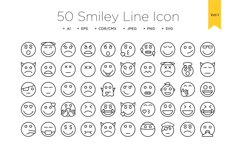 Линия смайлика 50 _Set Vol 01