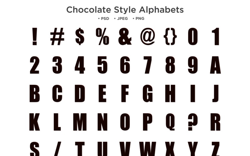 Abeceda čokoládového stylu, abc typografie
