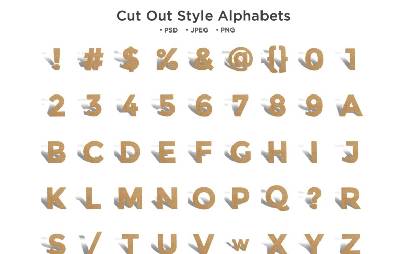 Ausschneiden Stil Alphabet, Abc Typografie