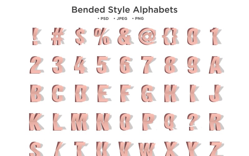 Bended Style Alphabet, Abc Typography