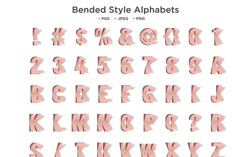 Gebogen stijlalfabet, Abc-typografie