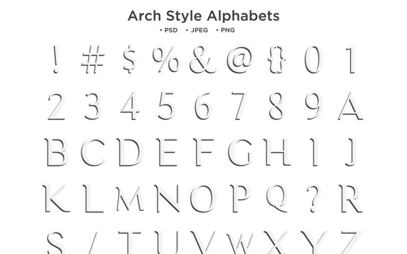 Tipografia Abc di alfabeto di stile dell'arco