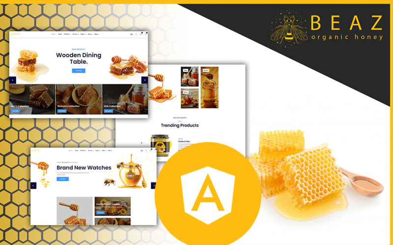 Beaz Honey Farm Shop Angular JS 模板