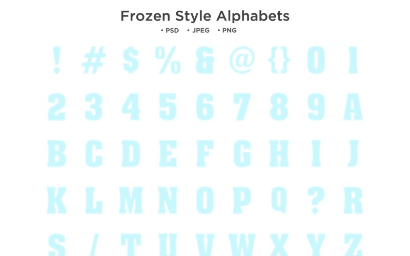 Frozen Style Alphabet, Abc Typography