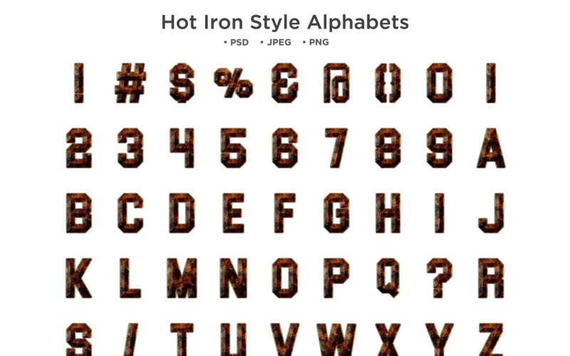 Heta järnstil alfabetet, Abc typografi