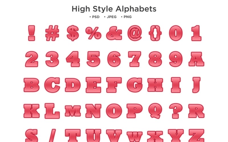 High-Style-Alphabet, ABC-Typografie