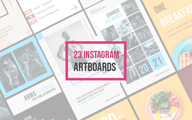23 个 Instagram 故事 PSD 画板社交媒体