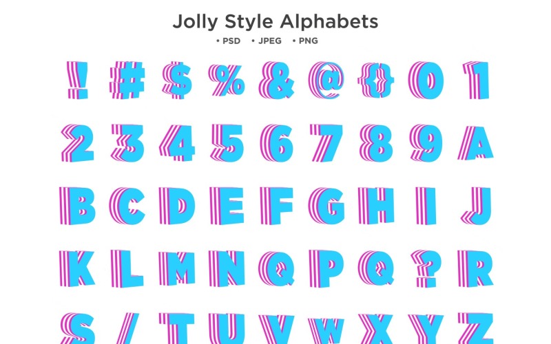 Jolly Style Alfabet, Abc Typografi