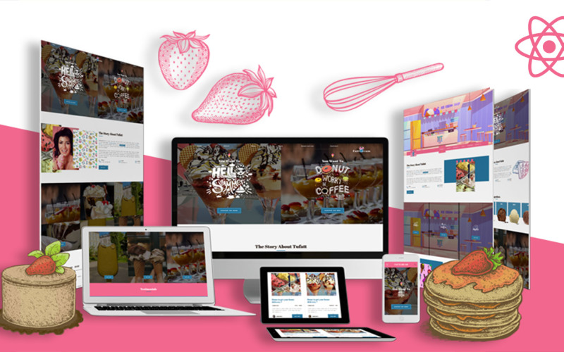 Summercream - багатоцільовий магазин десертів React Js шаблон