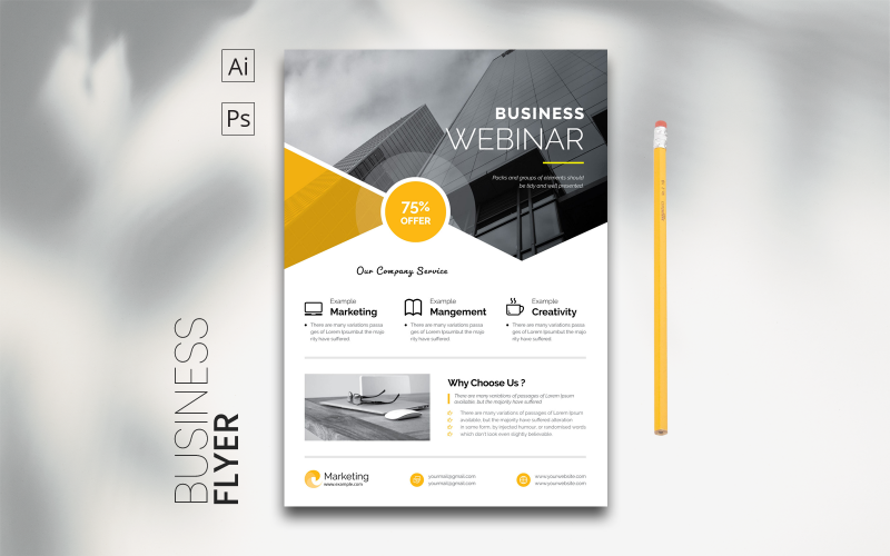 Angel Creative Business Flyer & Design épuré