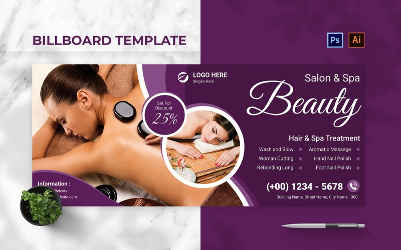 Beauty Spa Billboard Пейзаж