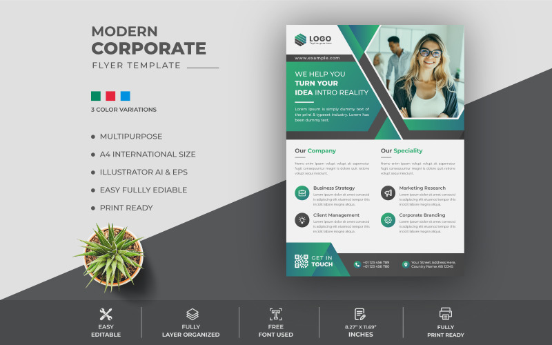 Kreativer Flyer, Broschüren-Design-Vorlage