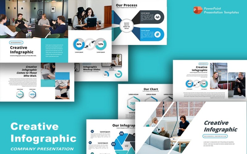 Modèle PowerPoint d'infographie créativePRO