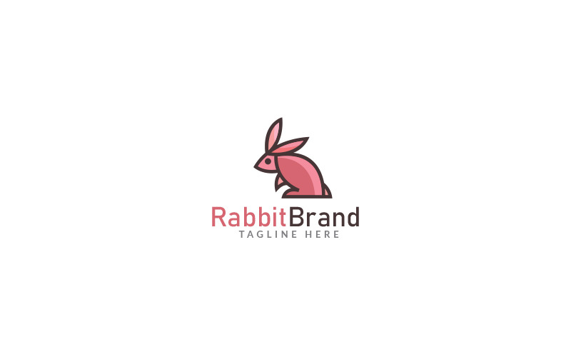 Modelo de design de logotipo de marca Rabbit