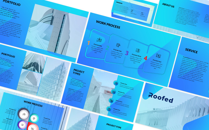 Roofed Corporate Powerpoint Template TemplateMonster