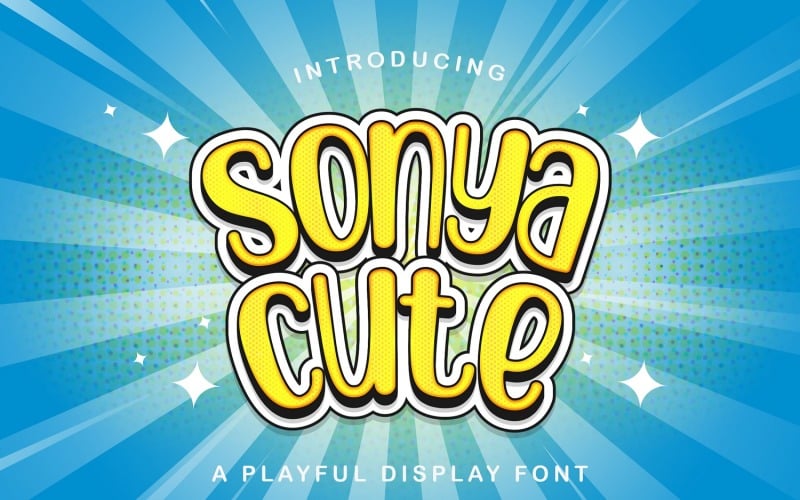 Sonya Cute - Lekfull displayteckensnitt