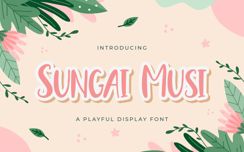 Sungai Musi - Verspielte Displayschrift