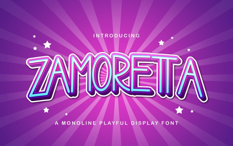 Zamoretta - Грайливий дисплейний шрифт