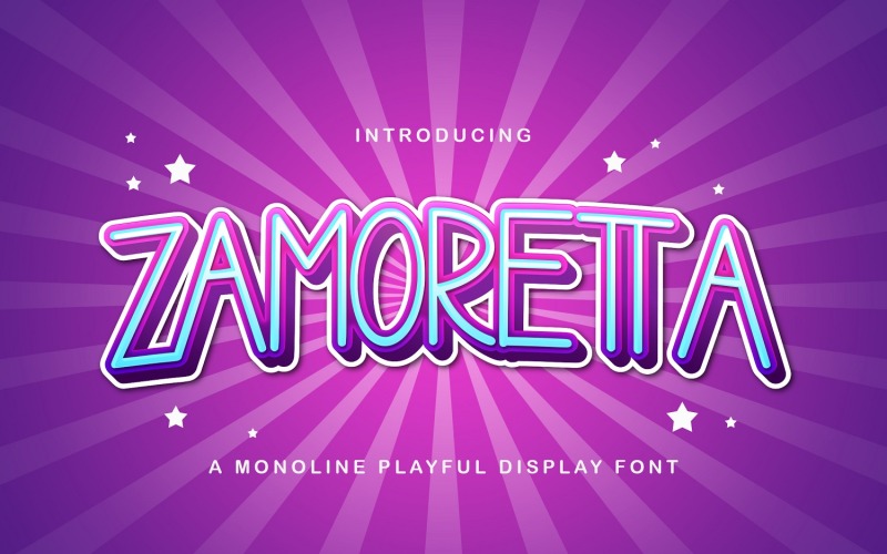 Zamoretta - Игривый дисплейный шрифт