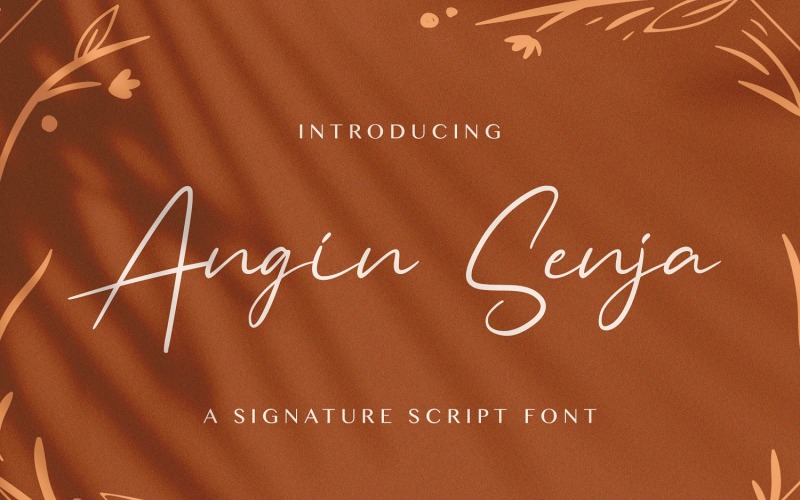 Angin Senja - Handgeschreven lettertype