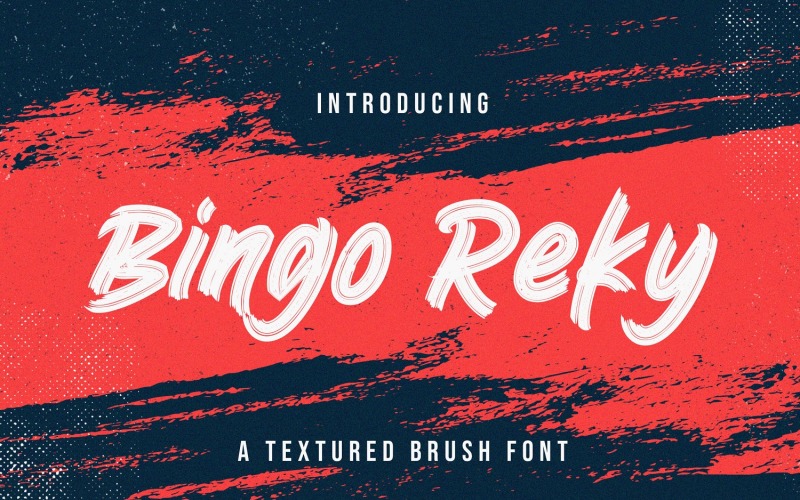Bingo Reky - Lettertype voor getextureerd penseel