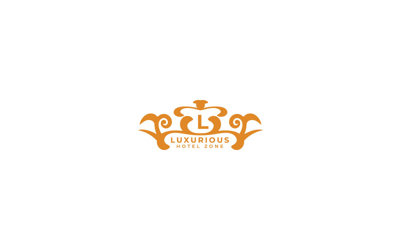 Luxuriöse Hotelzonen-Logo-Vorlage