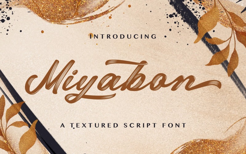 Miyabon - Шрифт текстурированной кисти