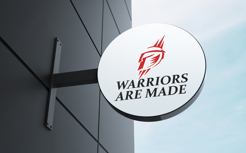 Szablon projektu logo klubu wojownika