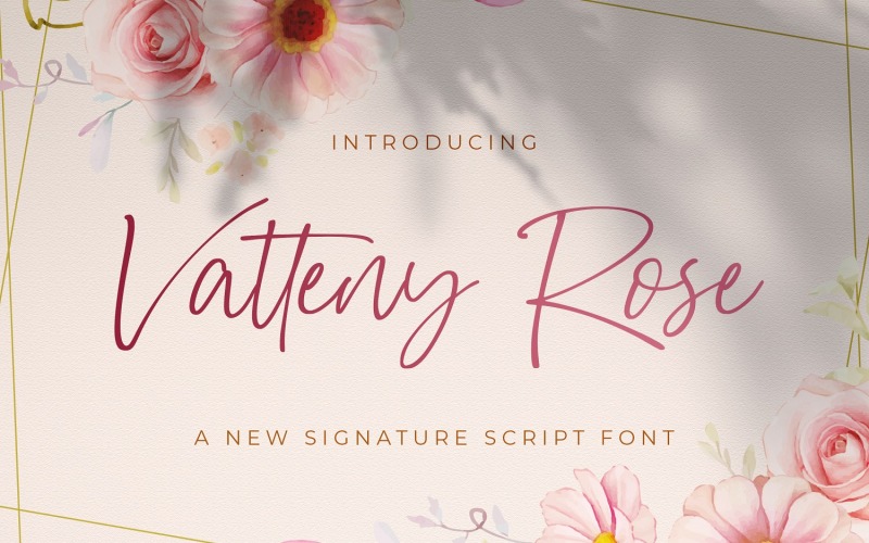 Vatteny Rose - Шрифт підпису