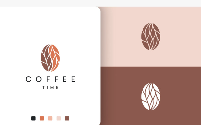 Abstract Coffee Logo in Unique Shape - TemplateMonster