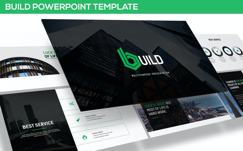 Modele Powerpoint Pro Modèle PowerPoint de BuildPRO #190983 - TemplateMonster