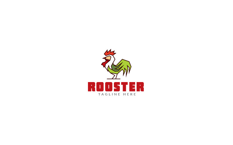 Modello di progettazione del logo del gallo