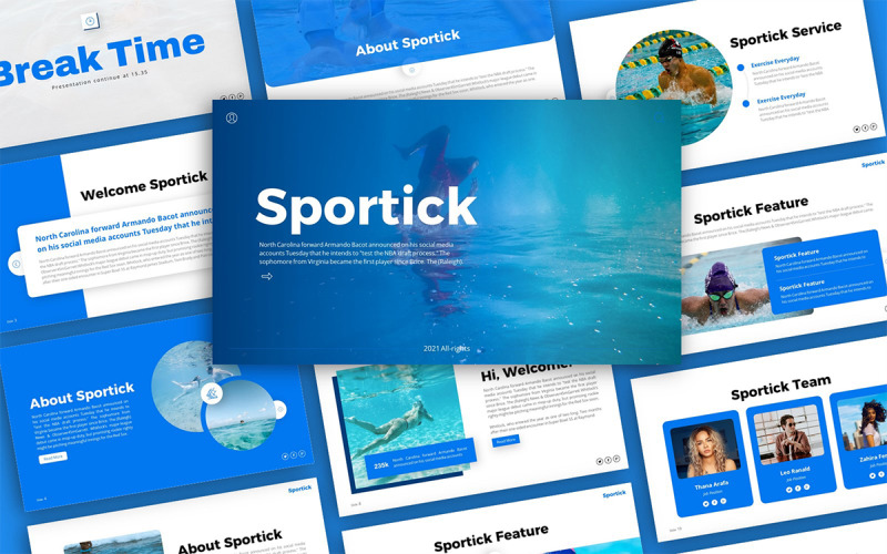 Modelo de apresentação do Sportick Sport
