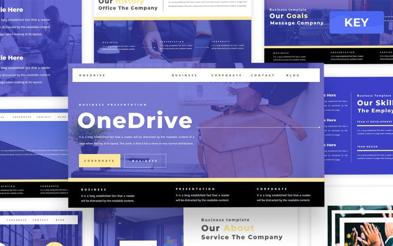 Onedrive — szablon prezentacji biznesowej Keynote