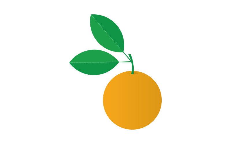 Super sladké oranžové logo šablona