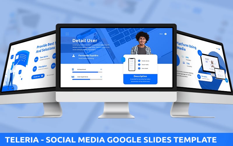 Teleria - modelo de Powerpoint de mídia social