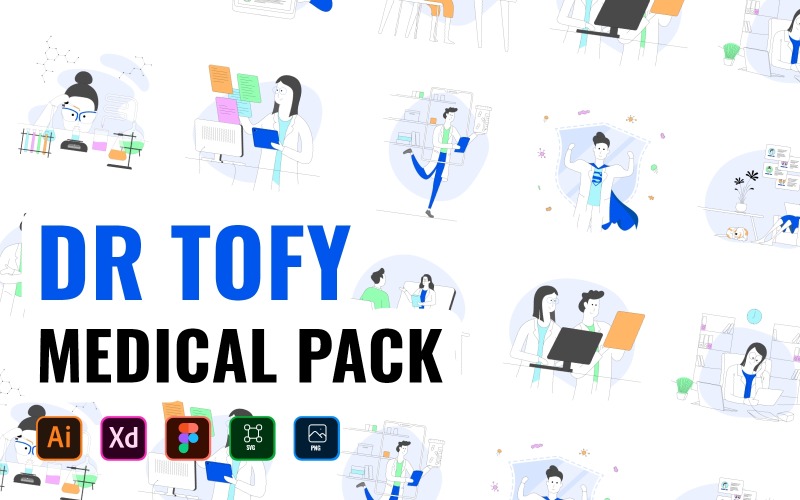 Dr. Tofy - Medical Pack Illustrationen