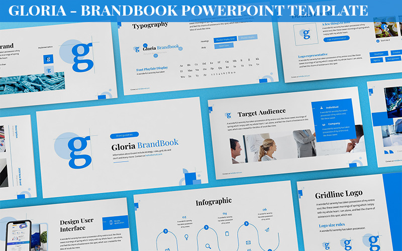 Gloria - шаблон Powerpoint від Brandbook