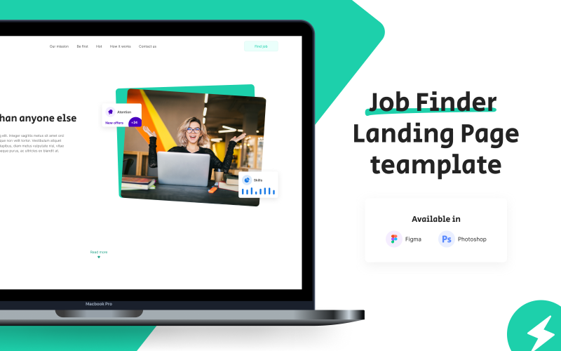 GoWwworks - Plantilla de interfaz de usuario de página de destino de agencia de empleo mínima