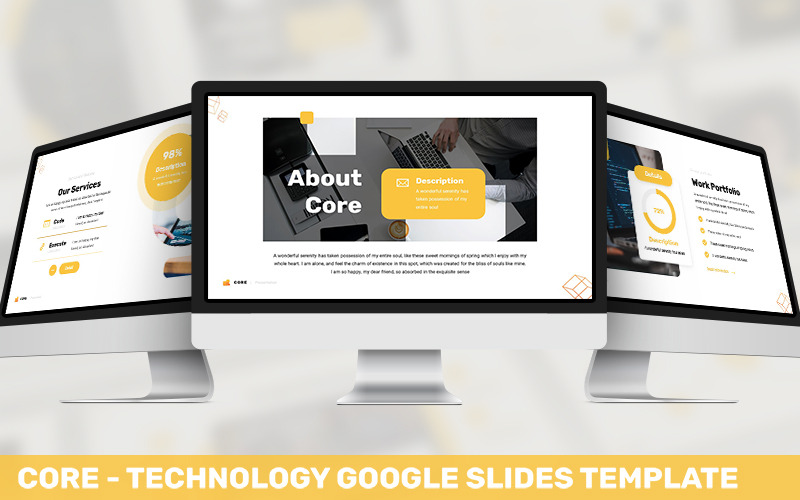 Kern - Technologie PowerPoint-sjabloon