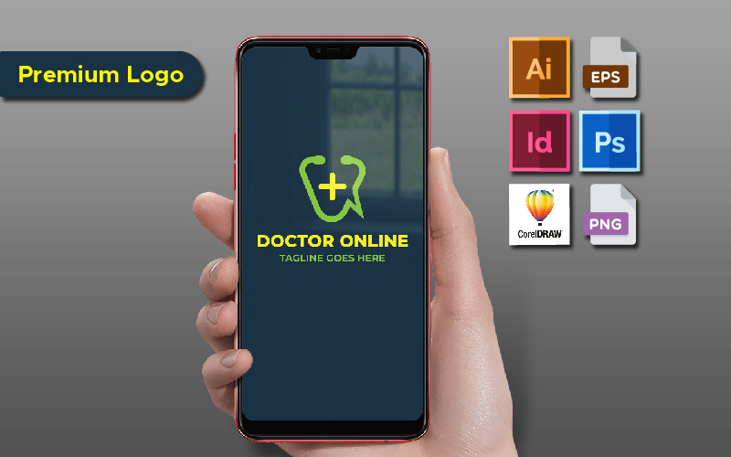 Läkare online logotyp mall