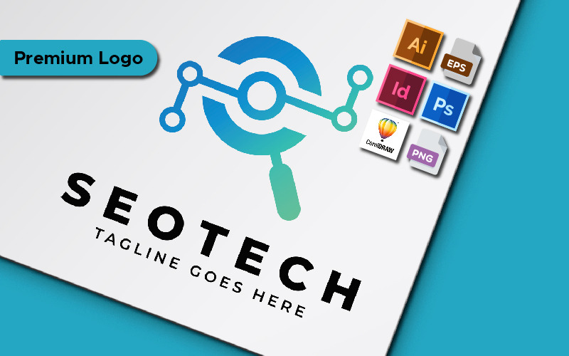 Мінімальний шаблон логотипу SEO Tech
